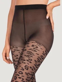 Collants fins collant 20 den motif animal