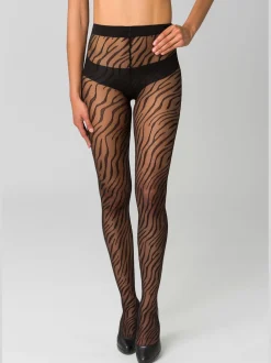 Collants fins collant à motif