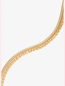 Combinaison de colliers avec chaîne maille serpent et chaîne torsadée
