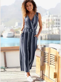 Combinaison pantalon large combinaison avec haut chevauchant