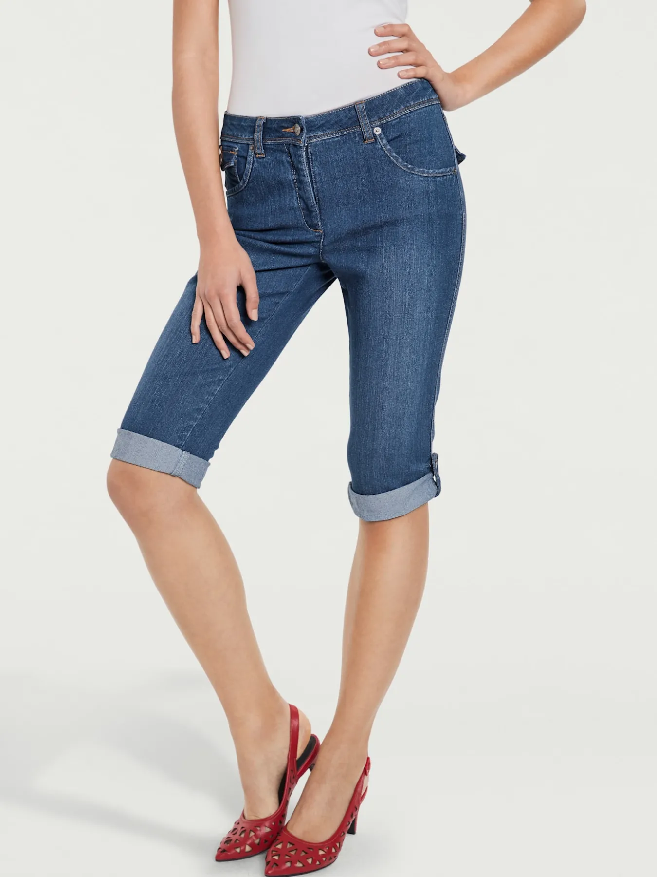 Corsaire en jean coupe skinny