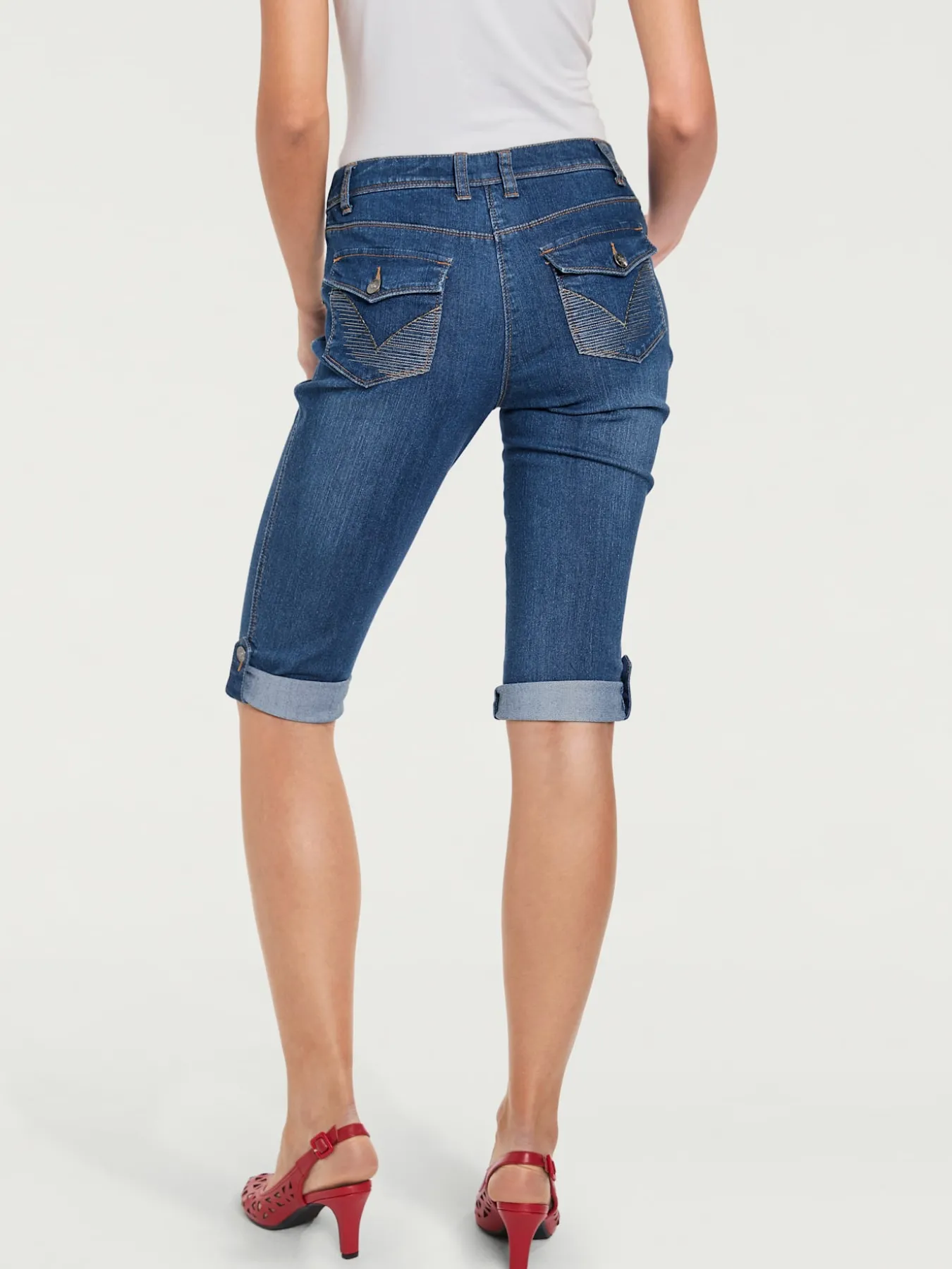 Corsaire en jean coupe skinny