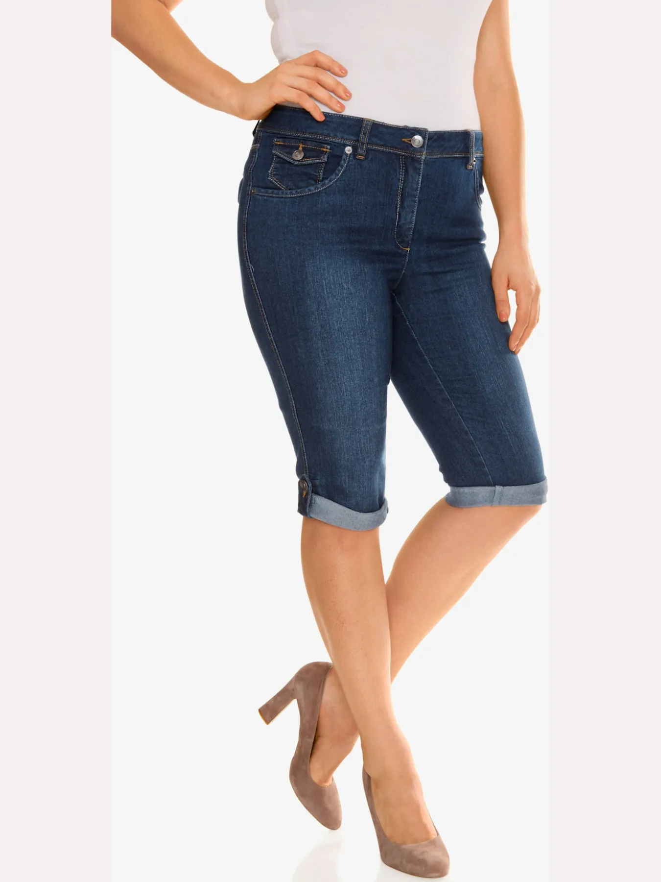 Corsaire en jean coupe skinny
