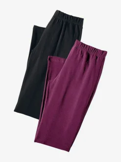 Corsaire lot de 2 pantalons basiques longueur 3/4