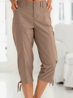 Corsaire sportif ceinture élastique cotelée