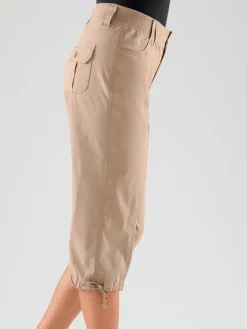 Corsaire sportif ceinture élastique cotelée