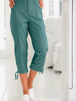 Corsaire sportif ceinture élastique cotelée