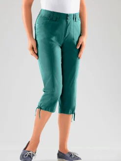 Corsaire sportif ceinture élastique cotelée