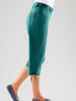 Corsaire sportif ceinture élastique cotelée