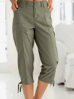 Corsaire sportif ceinture élastique cotelée