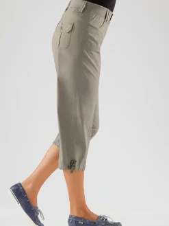 Corsaire sportif ceinture élastique cotelée