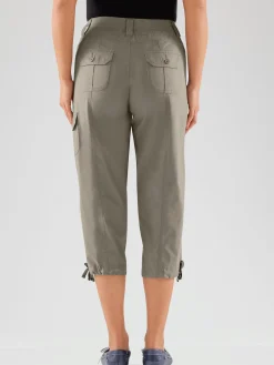 Corsaire sportif ceinture élastique cotelée