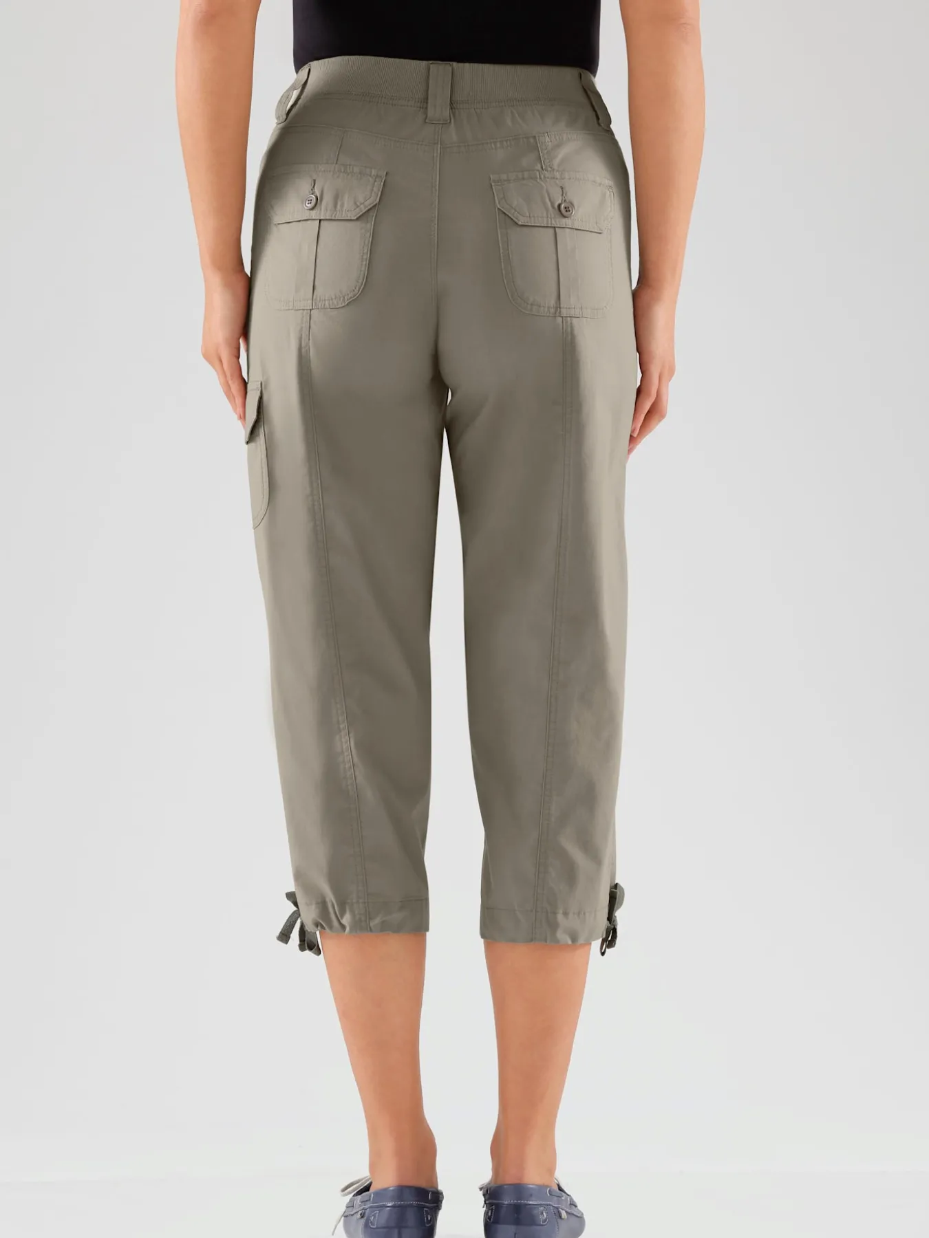 Corsaire sportif ceinture élastique cotelée