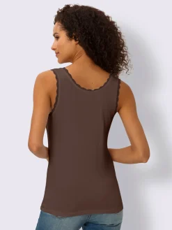 Débardeur détails en dentelle tendance