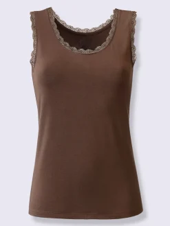 Débardeur détails en dentelle tendance