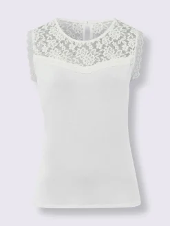Débardeur en dentelle viscose douce et fluide