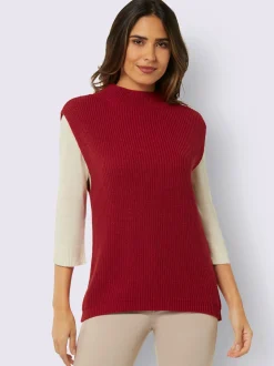 Débardeur en tricot 30% laine vierge (mérinos)