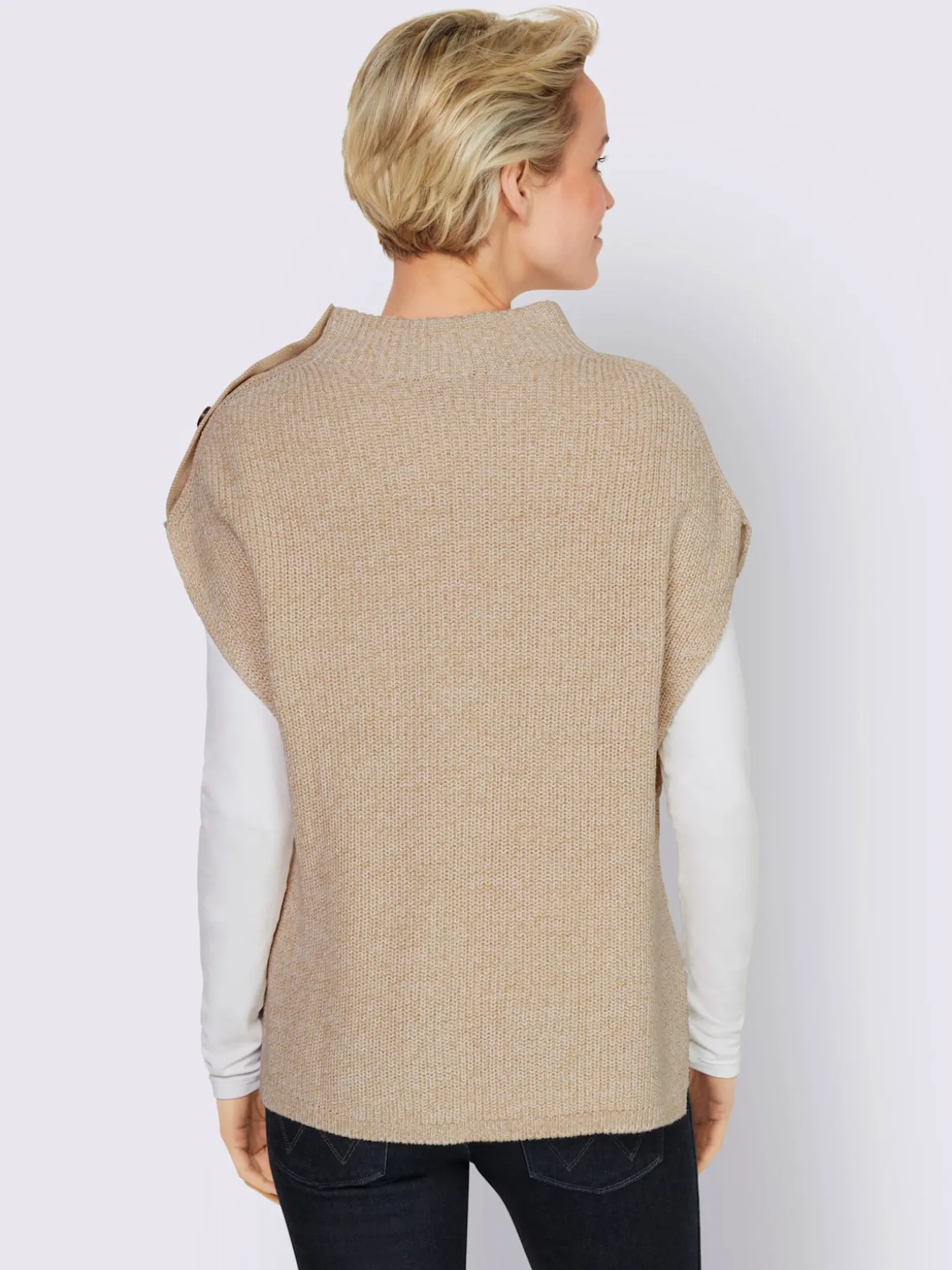 Débardeur en tricot col montant