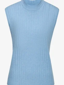 Débardeur en tricot débardeur sans manches en qualité côtelée