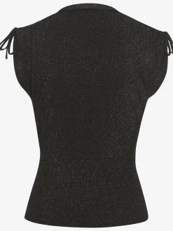 Débardeur en tricot encolure en v aspect superposé