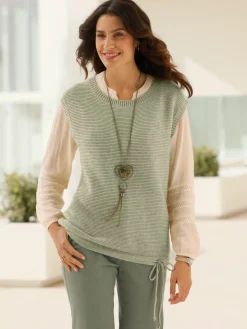 Débardeur en tricot fil chiné doux