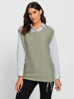 Débardeur en tricot fil chiné doux