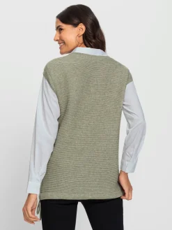 Débardeur en tricot fil chiné doux