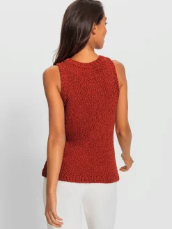 Débardeur en tricot joli fil fantaisie