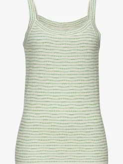 Débardeur en tricot rayures en fils teintés
