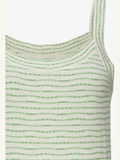 Débardeur en tricot rayures en fils teintés