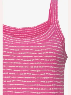 Débardeur en tricot rayures en fils teintés