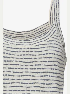 Débardeur en tricot rayures en fils teintés