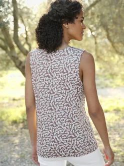 Débardeur encolure carrée imprimé tendance