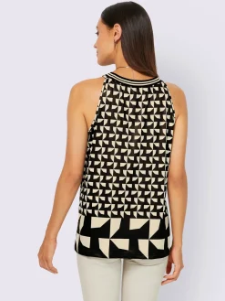 Débardeur mélange de motifs tendance