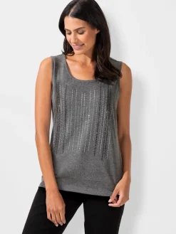 Débardeur petites pierres brillantes fantaisie