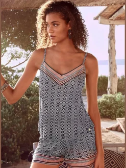 Debardeur haut avec motif ethnique