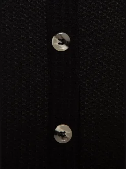 Debardeur patte de boutonnage décorative tendance avec boutons imitation corne