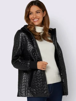 Doudoune avec détails en velours élégants
