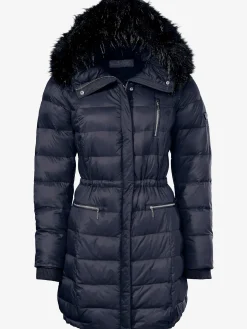Doudoune imitation fourrure amovible sur capuche amovible