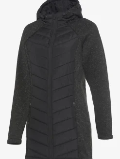 Doudoune manteau matelassé avec tricot polaire doux aux manches