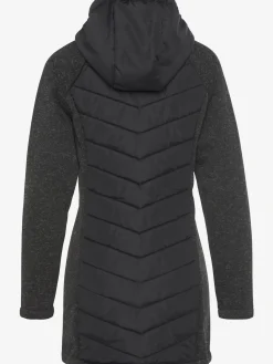 Doudoune manteau matelassé avec tricot polaire doux aux manches