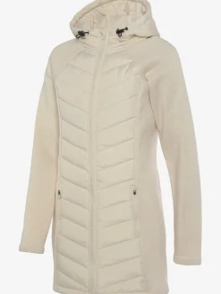 Doudoune manteau matelassé avec tricot polaire doux aux manches