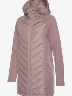 Doudoune manteau matelassé avec tricot polaire doux aux manches