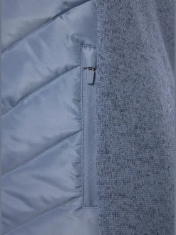 Doudoune manteau matelassé avec tricot polaire doux aux manches