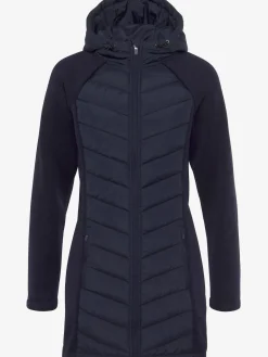 Doudoune manteau matelassé avec tricot polaire doux aux manches