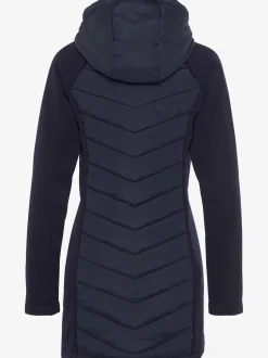 Doudoune manteau matelassé avec tricot polaire doux aux manches