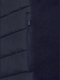Doudoune manteau matelassé avec tricot polaire doux aux manches