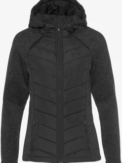 Doudoune veste matelassée en tricot polaire doux aux manches