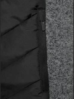 Doudoune veste matelassée en tricot polaire doux aux manches