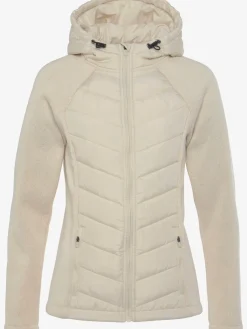 Doudoune veste matelassée en tricot polaire doux aux manches
